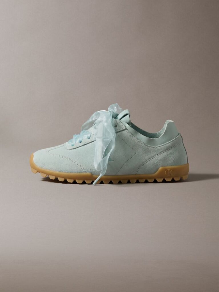 Blue Suede Organza Runner Trainers  Women