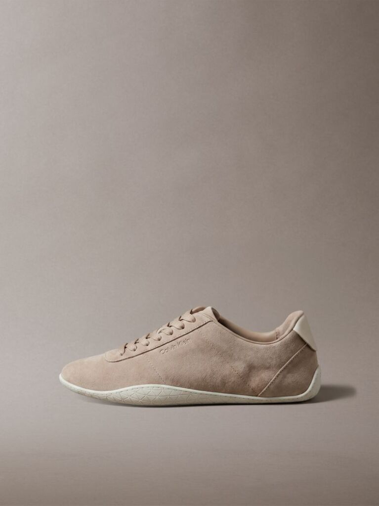 Beige Suede Hybrid Ballet Sneakers  Women