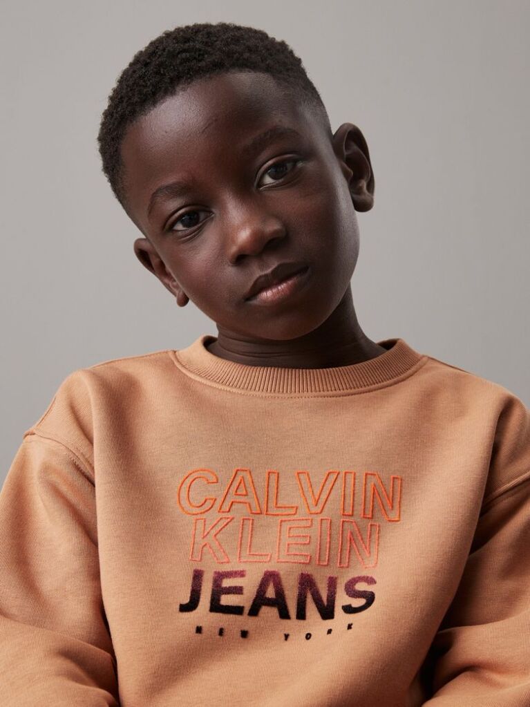 Orange Relaxed Logo Sweatshirt  Boys