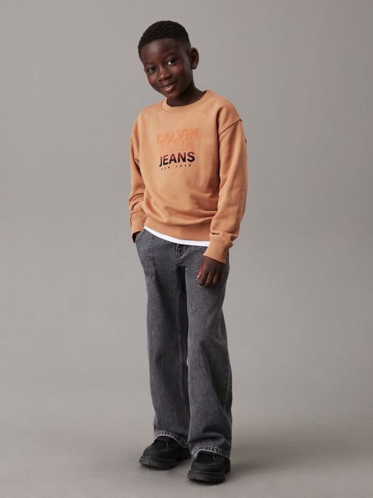 Orange Relaxed Logo Sweatshirt  Boys