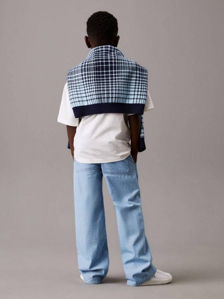 Μπλε Άνετο Chambray Chino Παντελόνι  Αγόρι