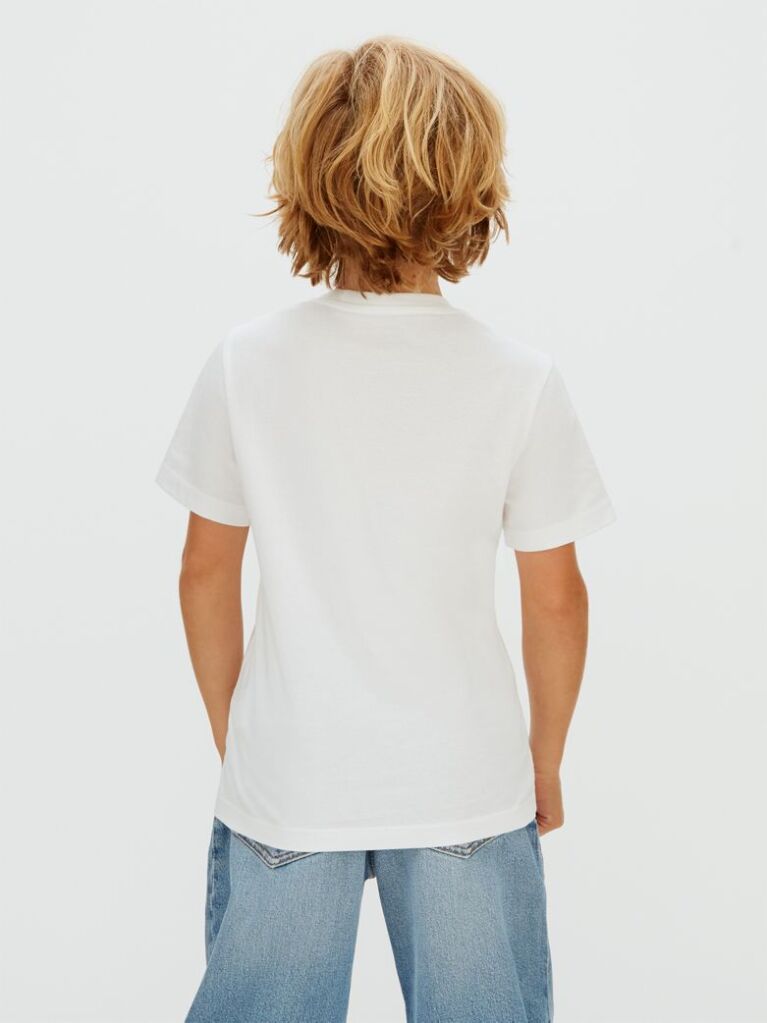 Λευκό Βαμβακερό T-shirt  Αγόρι