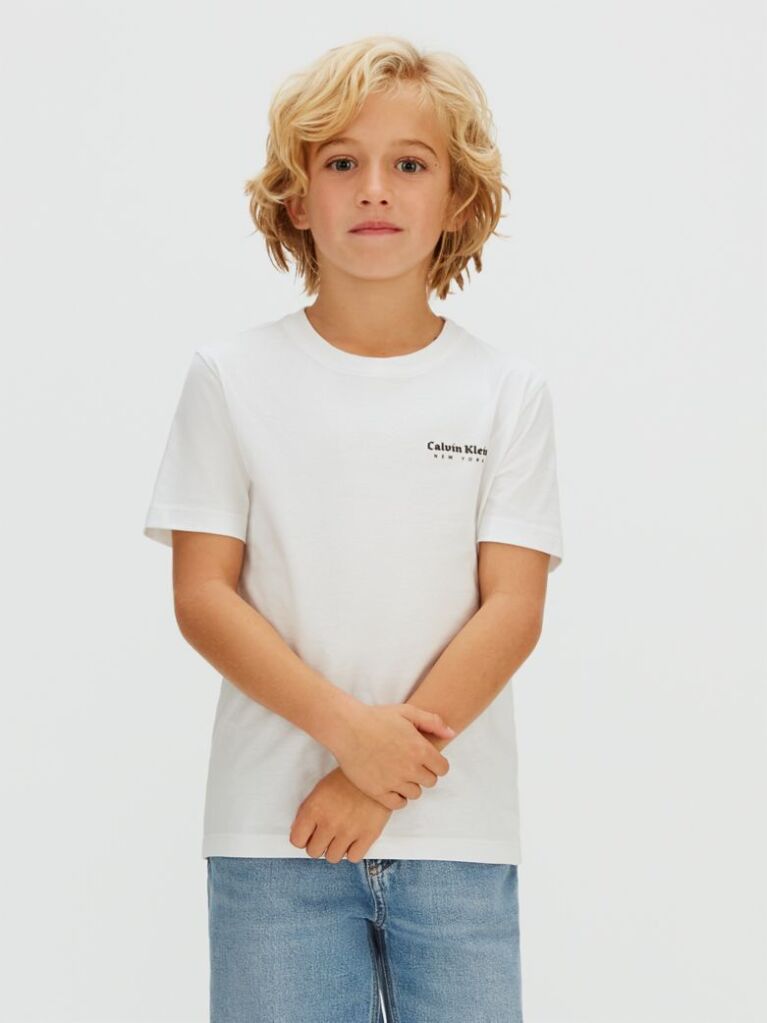 Λευκό Βαμβακερό T-shirt  Αγόρι