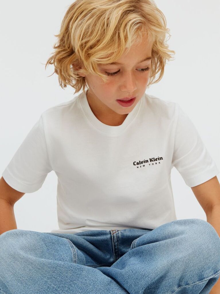 Λευκό Βαμβακερό T-shirt  Αγόρι