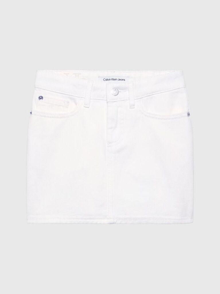 White Denim Mini Skirt  Girls