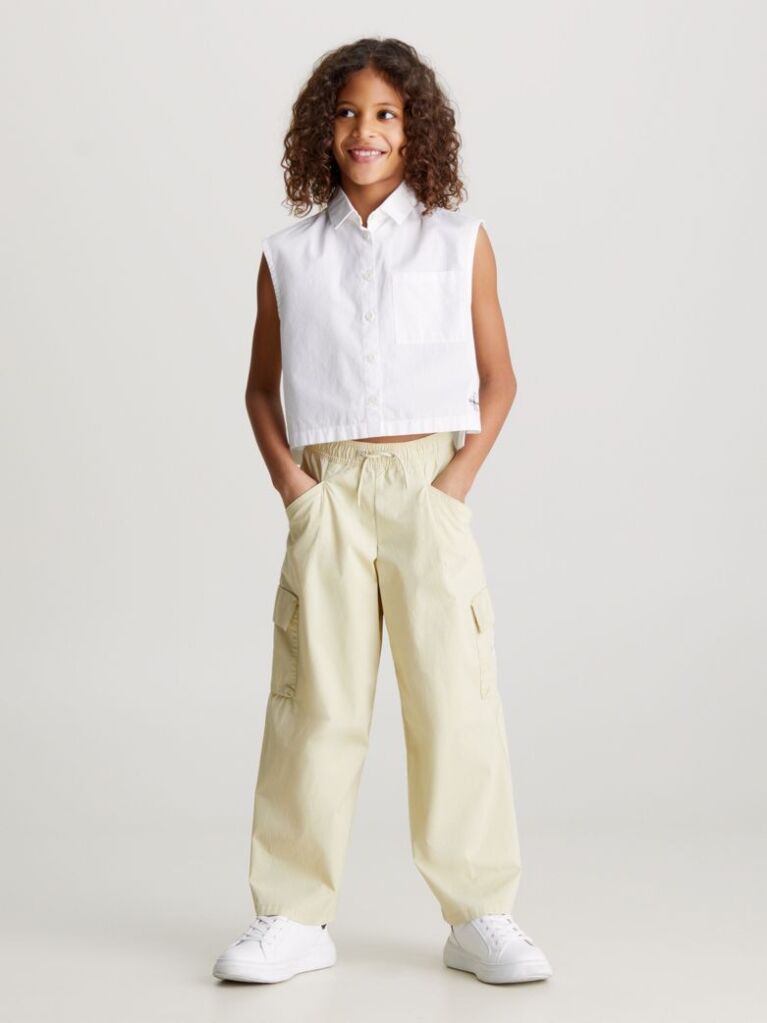 Green Wide Leg Cargo Pants  Girls