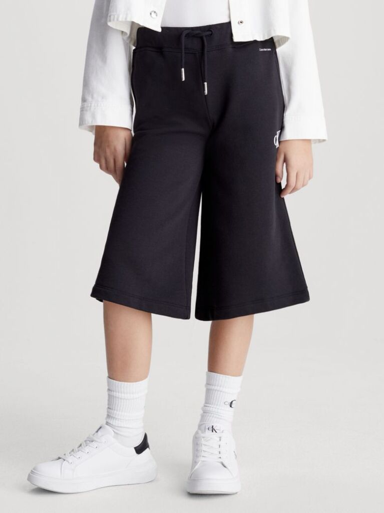 Black CK Logo Culotte Sweatpants  Girls