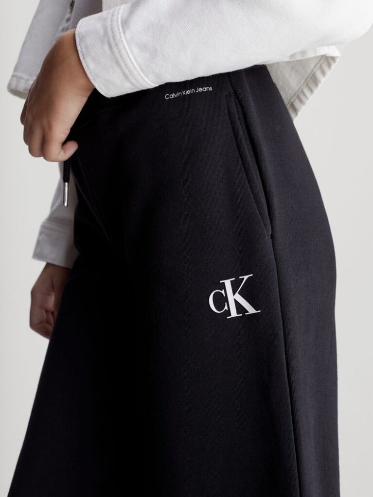 Black CK Logo Culotte Sweatpants  Girls