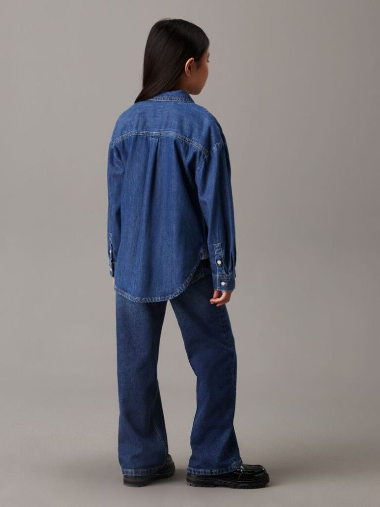 Blue High Rise Wide Leg Jeans  Girls