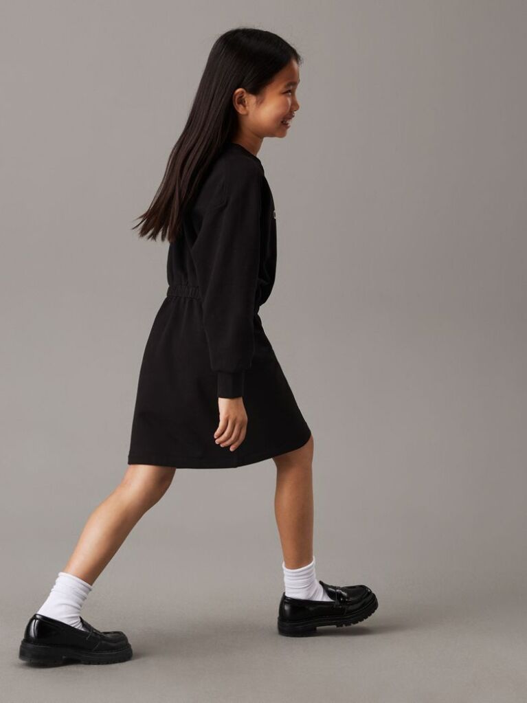 Black Logo Sweatshirt Dress  Girls