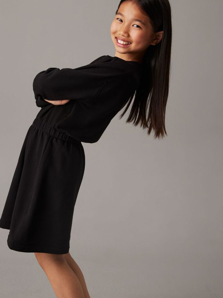 Black Logo Sweatshirt Dress  Girls