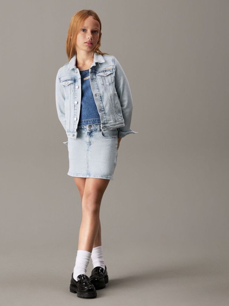 Blue Denim Sleeveless Top  Girls