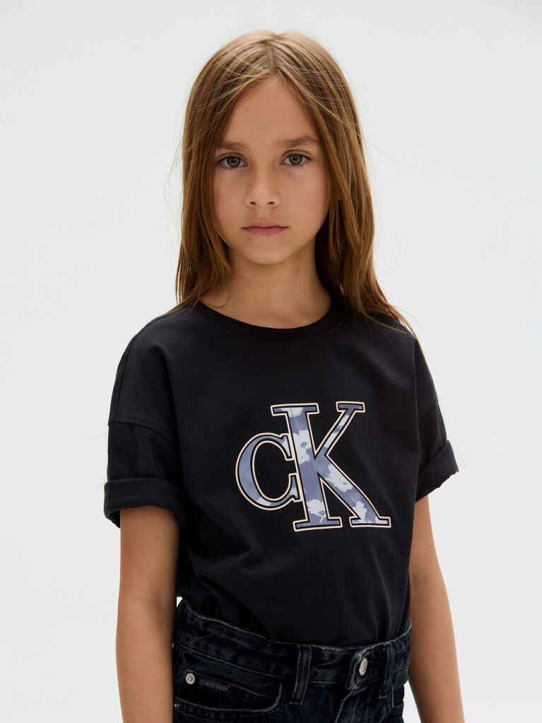Black Relaxed Logo T-shirt  Girls