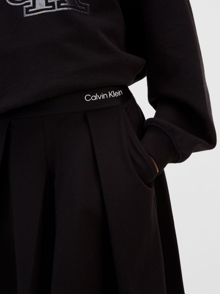 Black Flared Punto Milano Skirt  Girls