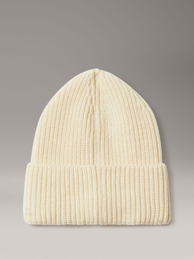 Beige Unisex Ribbed Beanie  Kids Unisex