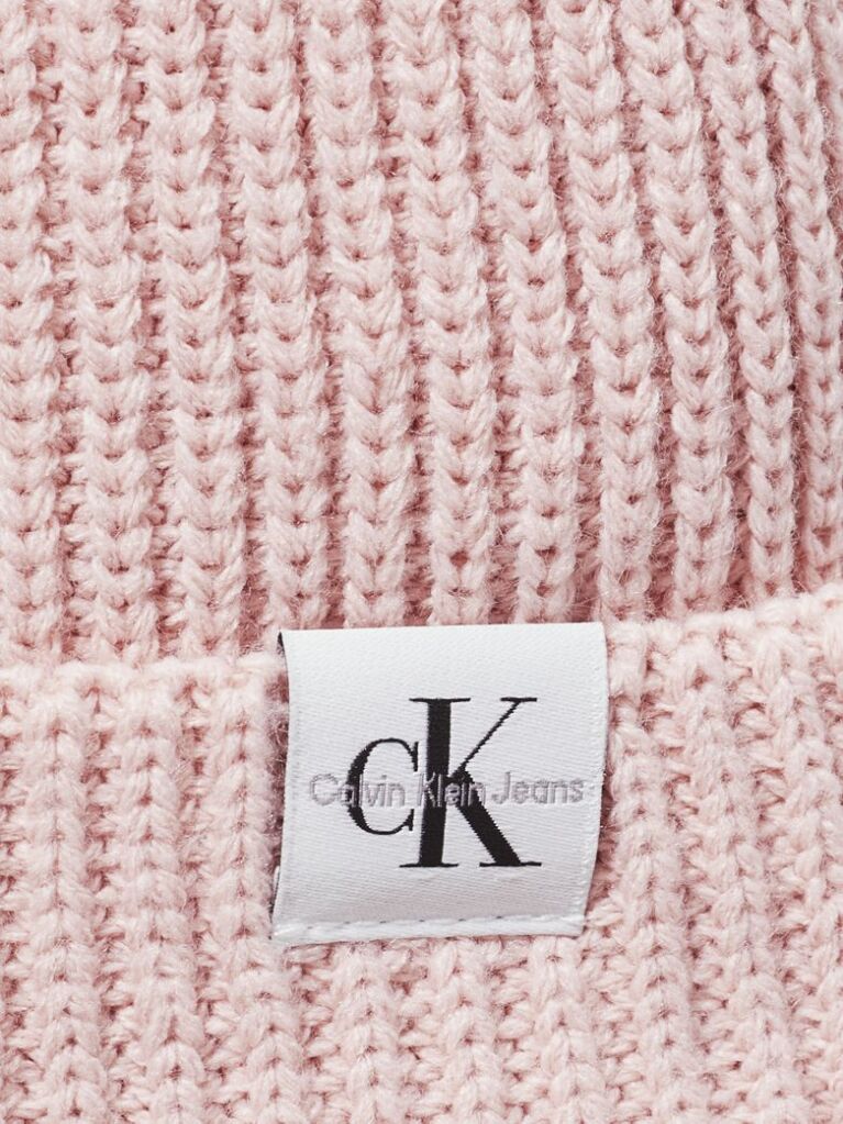Pink Unisex Ribbed Beanie  Kids Unisex