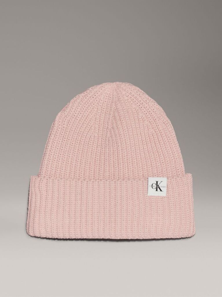 Pink Unisex Ribbed Beanie  Kids Unisex