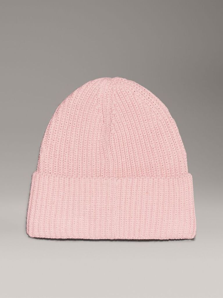 Pink Unisex Ribbed Beanie  Kids Unisex