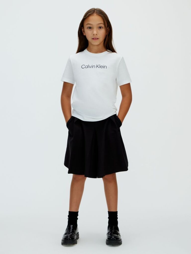 Λευκό Παιδικό T-shirt Με Λογότυπο  Παιδικό Unisex