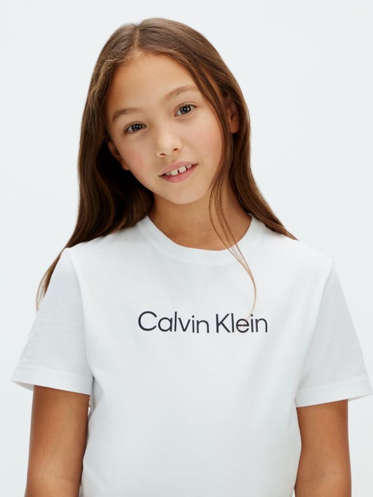 Λευκό Παιδικό T-shirt Με Λογότυπο  Παιδικό Unisex