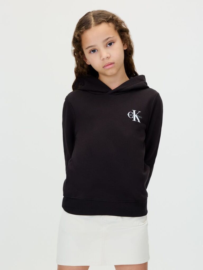 Μαύρο Παιδικό Unisex Hoodie Με Άνετη Γραμμή  Παιδικό Unisex
