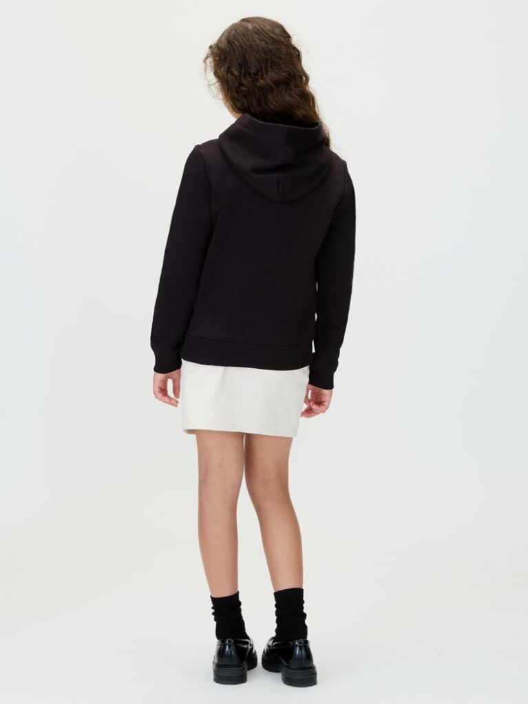 Μαύρο Παιδικό Unisex Hoodie Με Άνετη Γραμμή  Παιδικό Unisex