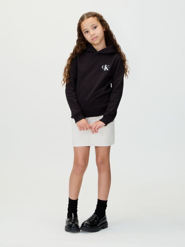 Μαύρο Παιδικό Unisex Hoodie Με Άνετη Γραμμή  Παιδικό Unisex