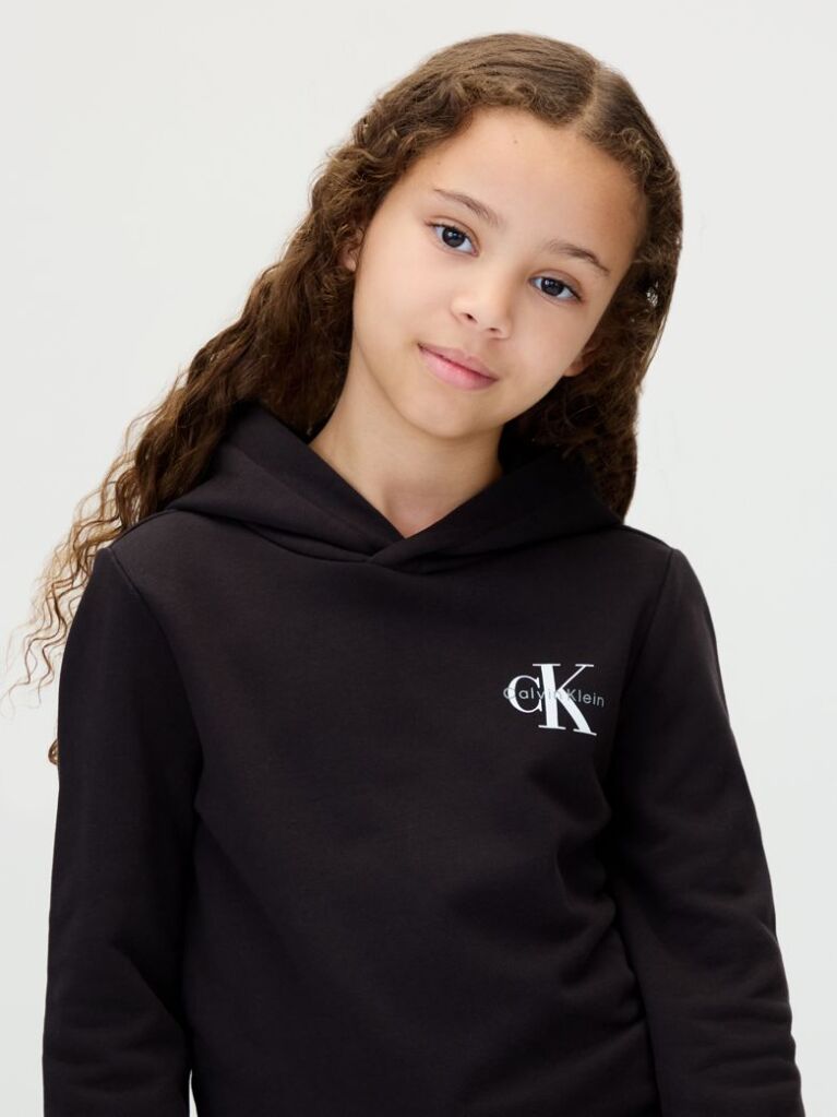 Μαύρο Παιδικό Unisex Hoodie Με Άνετη Γραμμή  Παιδικό Unisex