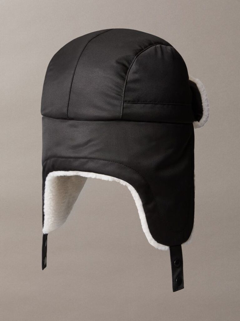Black Kids' Padded Teddy Trapper Cap  Kids Unisex