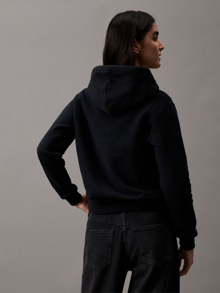 Μαύρο Hoodie Με Μονόγραμμα  Γυναίκα