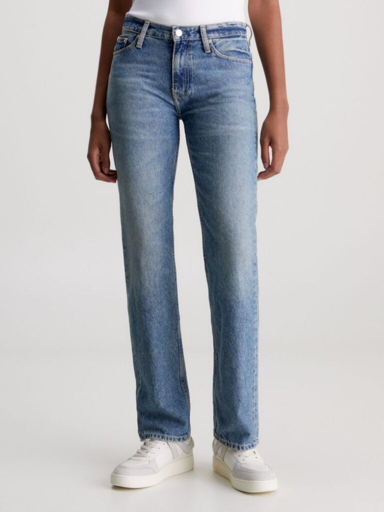 Denim Τζιν Με Χαμηλή Μέση Σε Ίσια Γραμμή  Γυναίκα