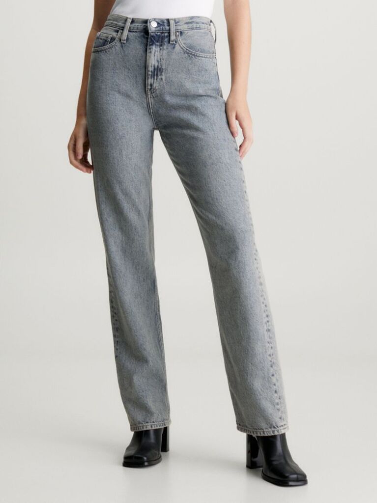 Denim Ψηλόμεσο Τζιν Σε Ίσια Γραμμή  Γυναίκα