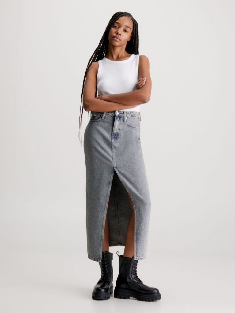 Denim Denim Maxi Skirt  Women