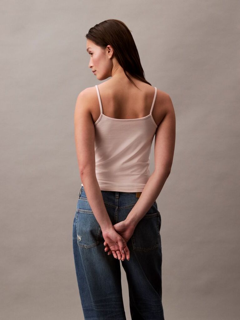 Ροζ Slim Cami Τοπ Με Μονόγραμμα  Γυναίκα