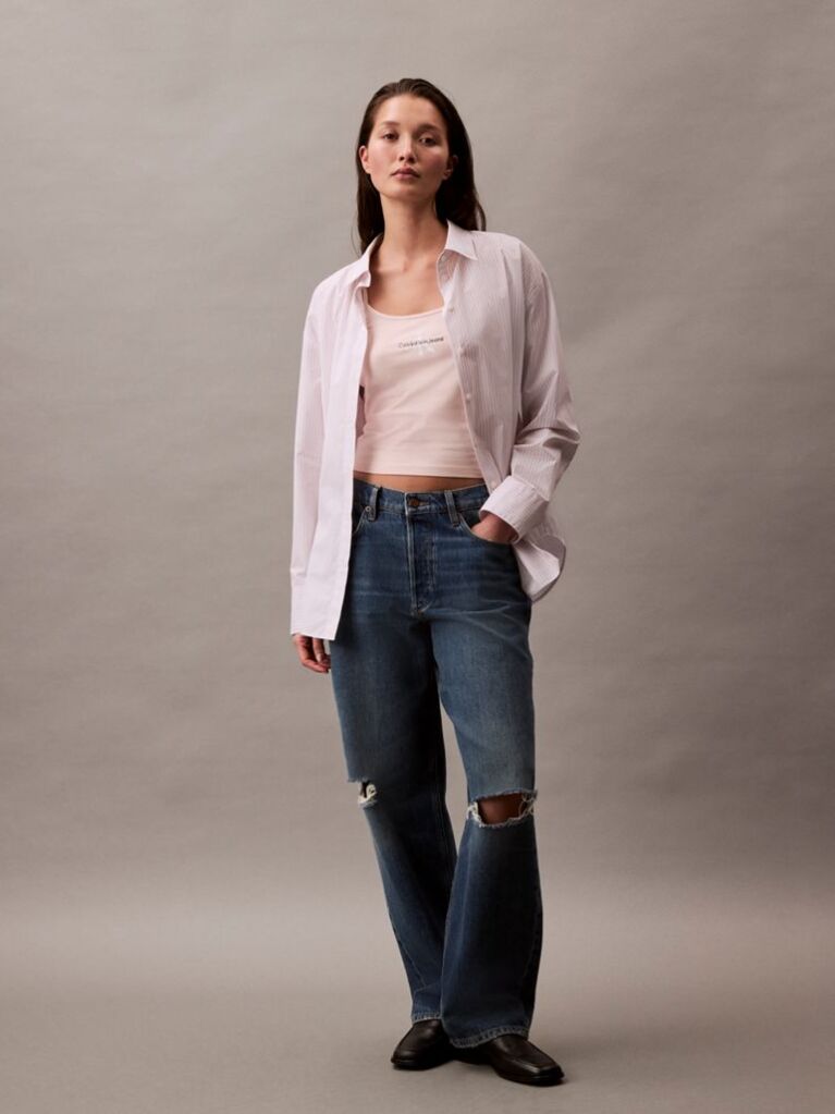Ροζ Slim Cami Τοπ Με Μονόγραμμα  Γυναίκα