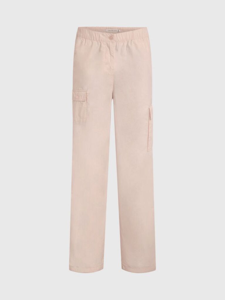 Pink Cotton Straight Cargo Pants  Women