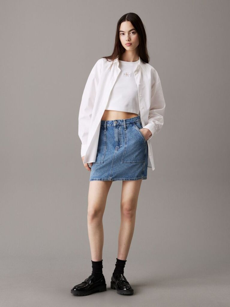 Denim Denim Utility Mini Skirt  Women