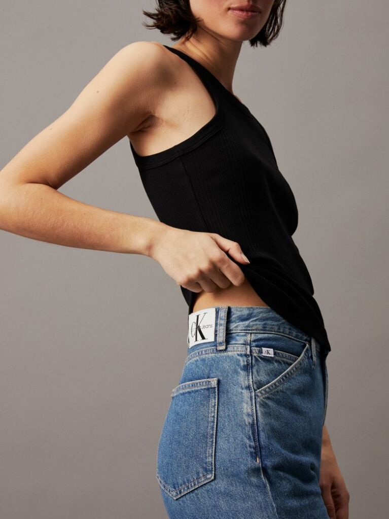 Denim High Rise Straight Carpenter Jeans  Women