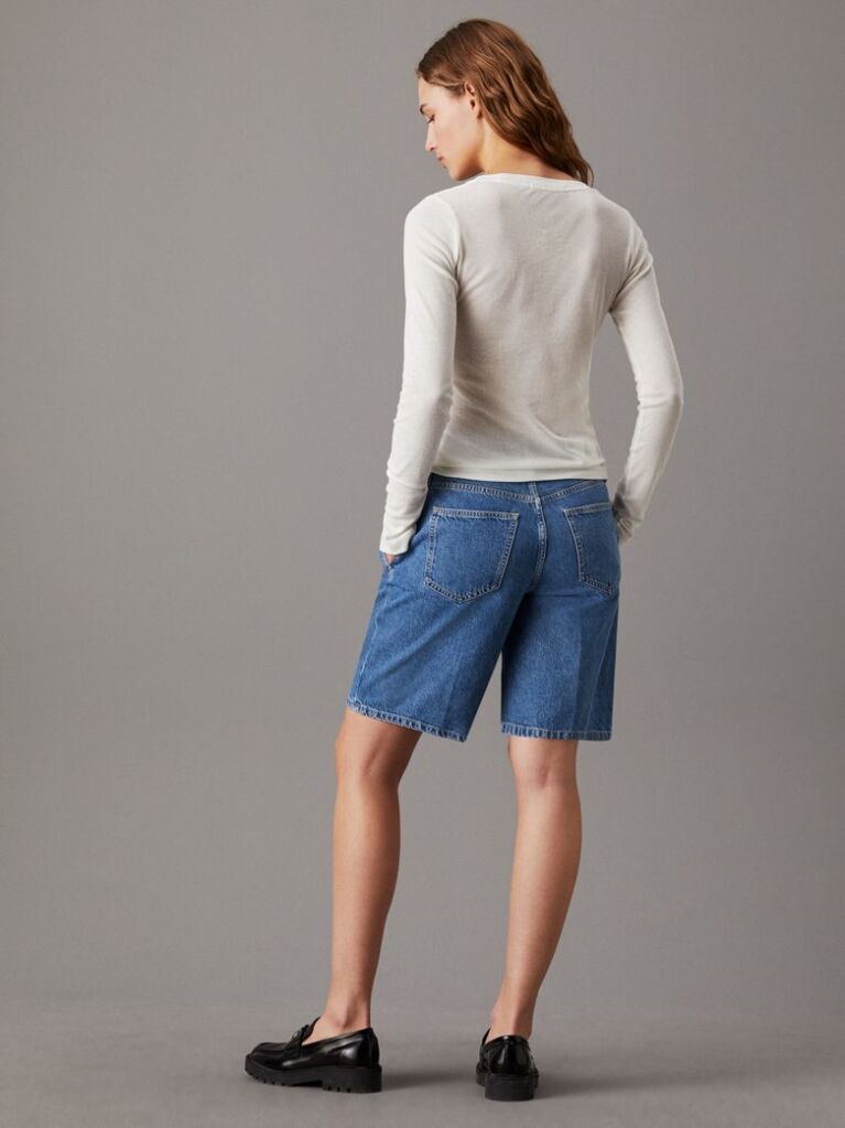 Denim 90'S Straight Denim Shorts  Women