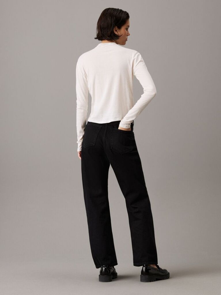 White Sheer Knit Long Sleeve Top  Women