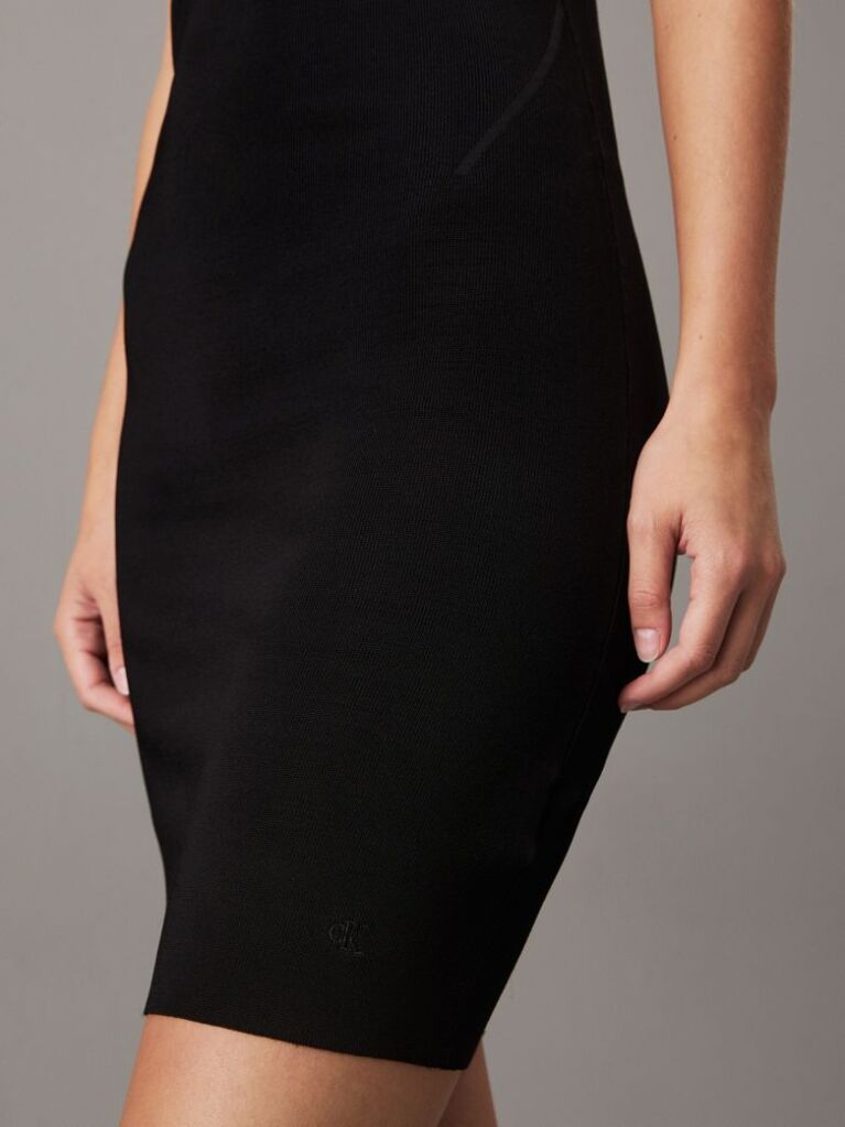 Black Stretch Knit Bodycon Dress  Women
