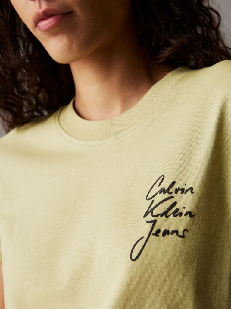 Green Slim Logo T-shirt  Women