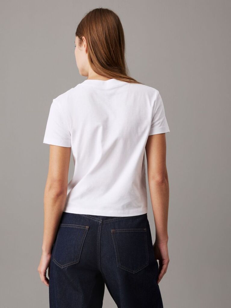 White Slim Logo T-shirt  Women