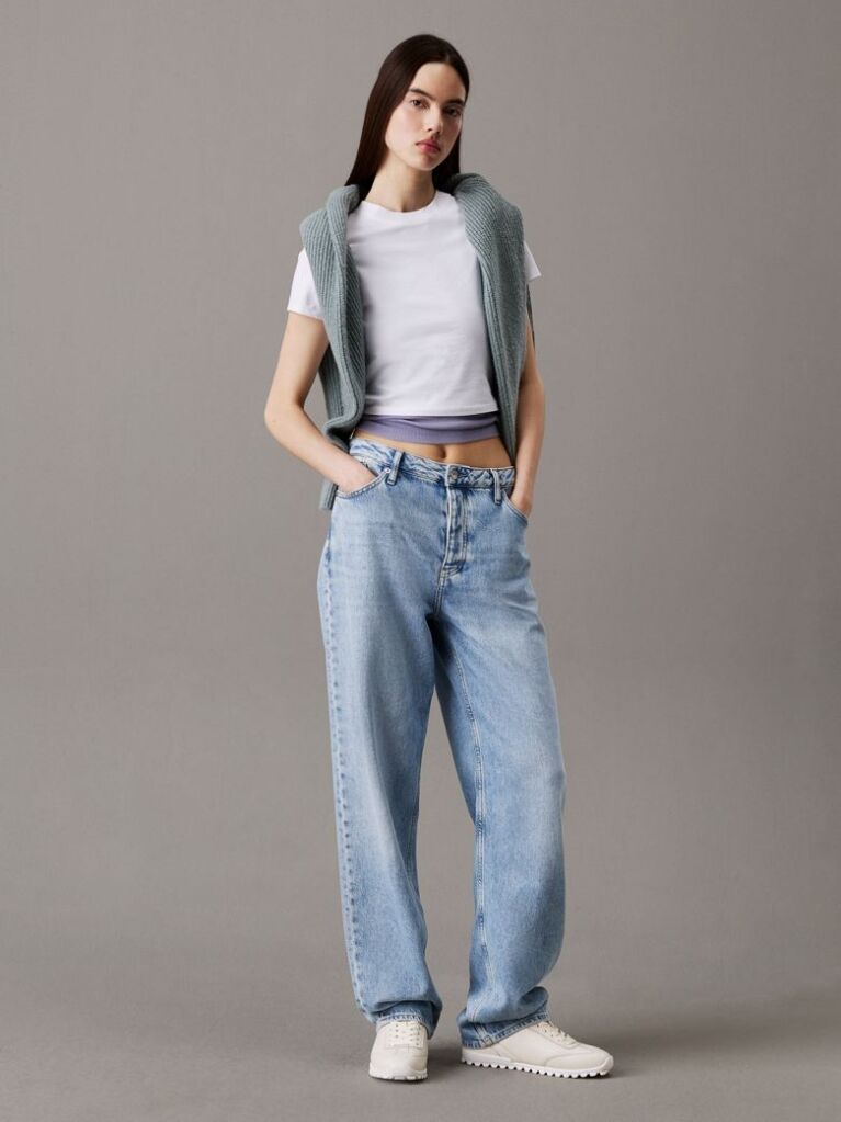White Cropped Cotton Stretch T-shirt  Women