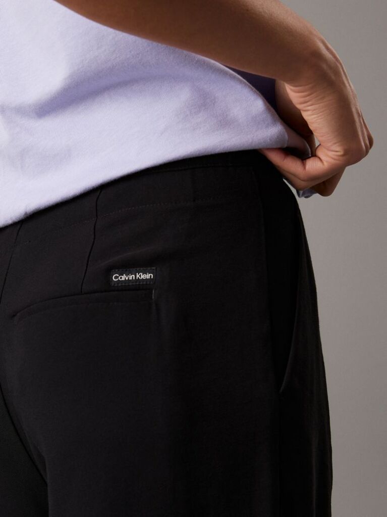 Black Relaxed Straight Drawstring Trousers  Women