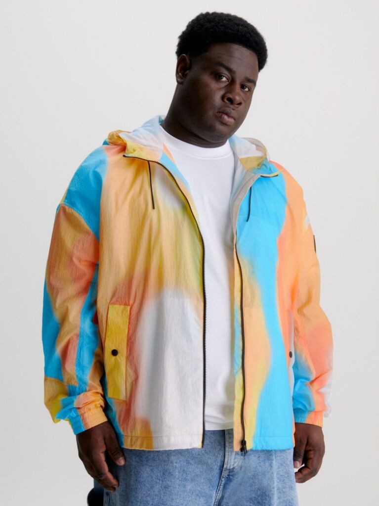 Multi Recycled Nylon Multicolour Windbreaker  Men