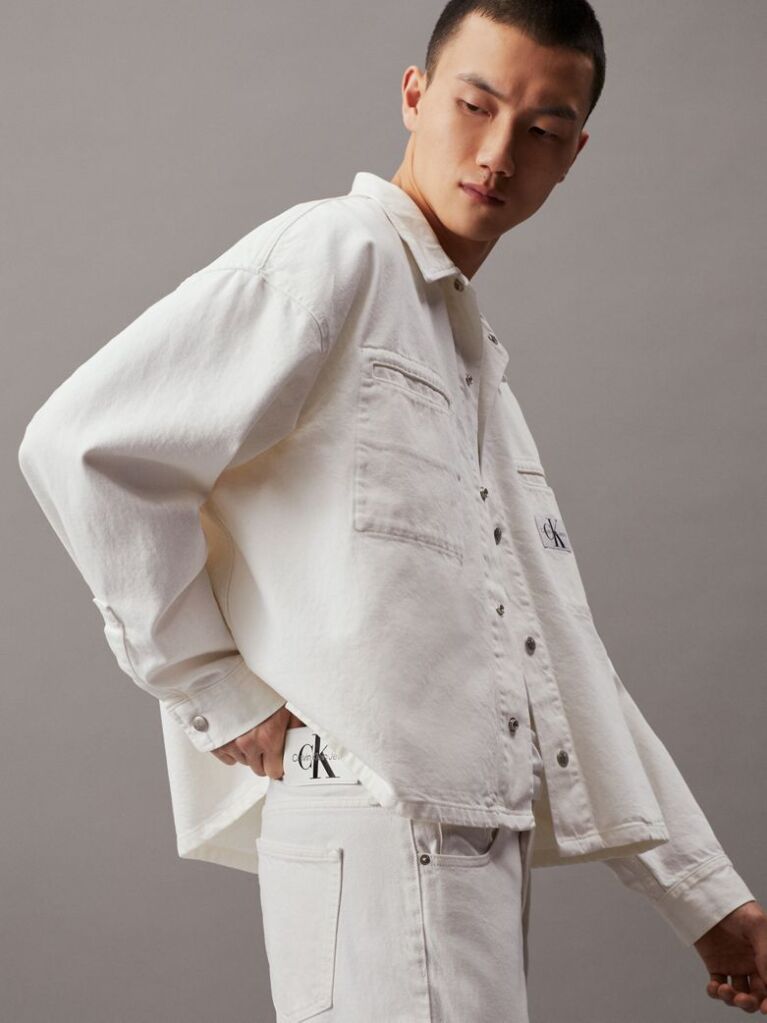 White 90's Straight Jeans  Men
