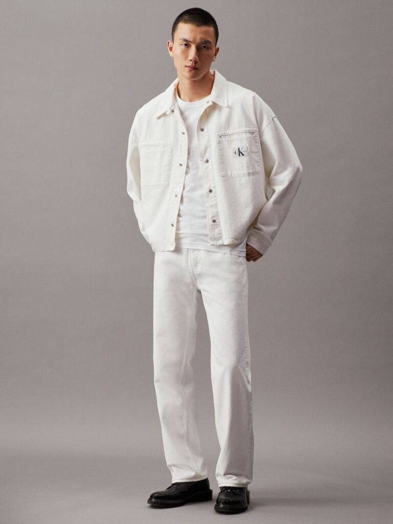 White 90's Straight Jeans  Men