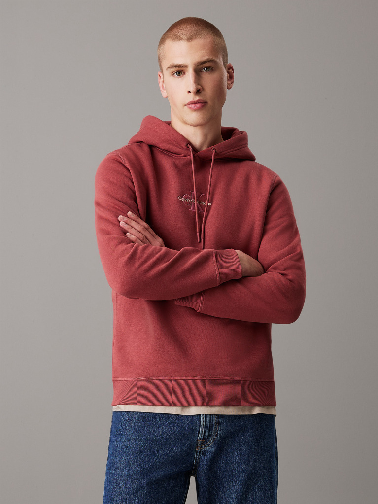 Κόκκινο Hoodie Με Μονόγραμμα  Άνδρας