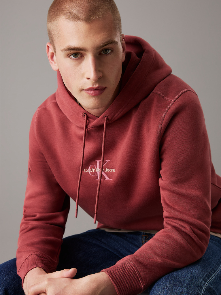 Κόκκινο Hoodie Με Μονόγραμμα  Άνδρας